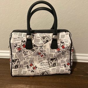 Mickey and Minnie newspaper printed bag